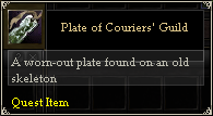 Plate of Courier's Guild