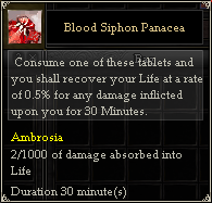 2/1000 of damage absorbed into Life